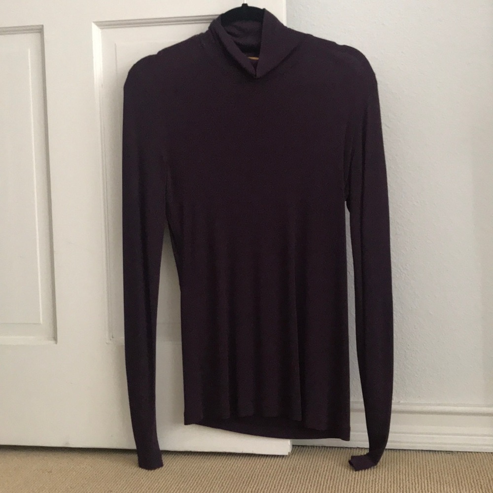 Donna Karan Signature Eggplant Long Sleeve Shirt